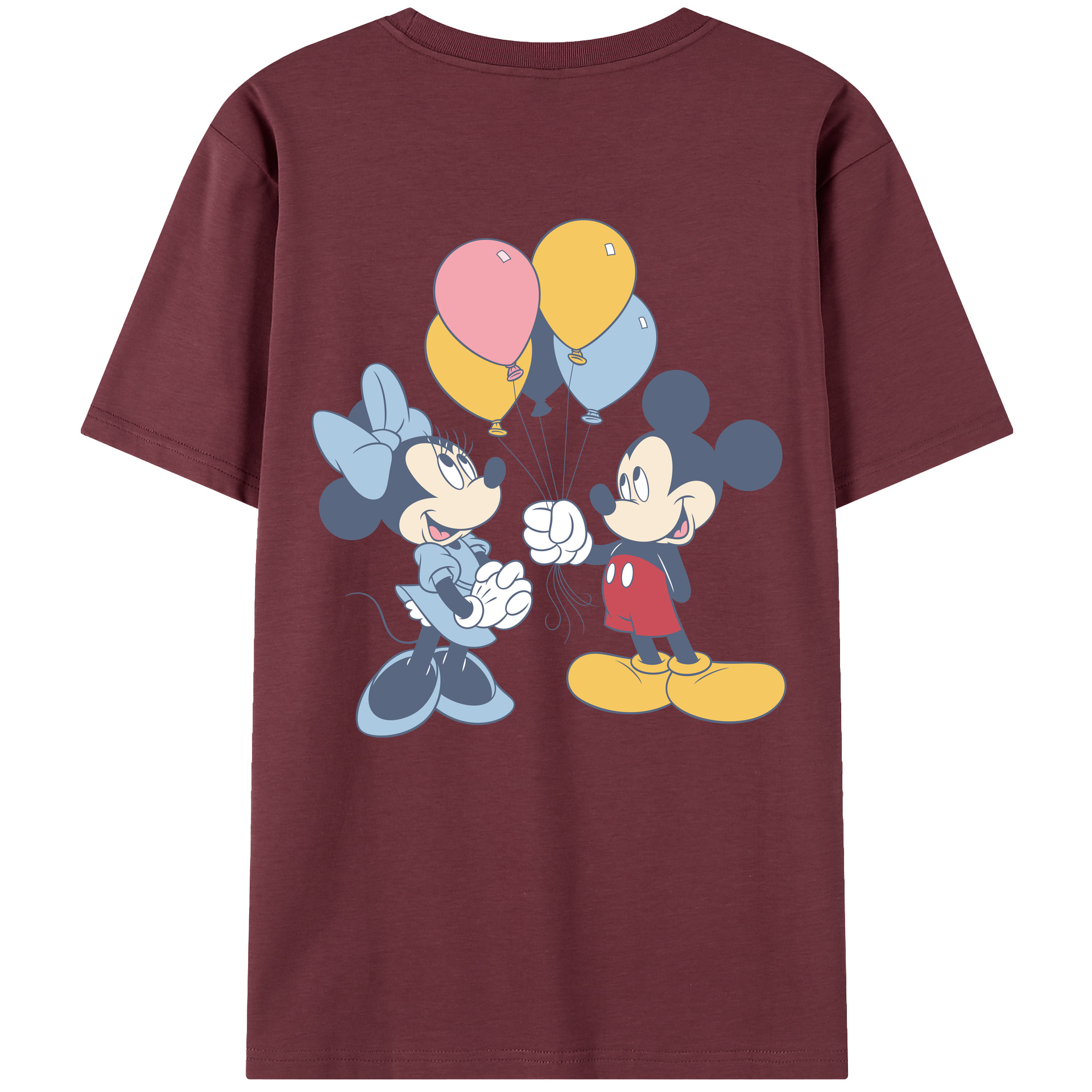 （画像用） ミッキーマウス Mickey Mouse 綿100％半袖Tシャツ（背面プリント）